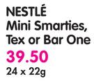 Nestle Mini Smarties, Tex Or Bar One-24x22G