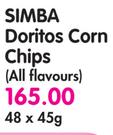 Simba Doritos Corn Chips(All Flavours)-48x45G