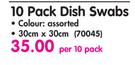 Caterrers Choice 10 Pack Dish Swabs-Per 10 Pack