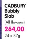 Cadbury Bubbly Slab(All Flavours)-24x87g