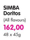 Simba Doritos(All Flavours)-48 x 45gm