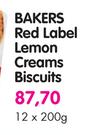 Bakers Red Label Lemon Creams Biscuits-12x200g