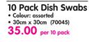 Caterers Choice 10 Pack Dish Swabs