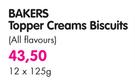 Bakers Topper Creams Biscuits(All Flavours)-12x125g