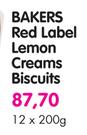 Bakers Red Label Lemon Creams Biscuits-12x200g
