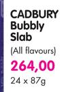 Cadbury Bubbly Slab(All Flavours)-24x87g