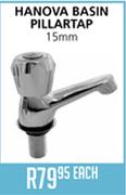 Hanova Basin Pillartap-15mm
