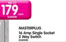 Masterplug 16 Amp Single Socket 2 Way Switch Each