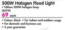 Major Tech 500W Halogen Flood Light