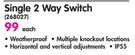 Masterplug 16 Amp Single 2 Way Switch Each