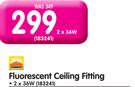 Radian Flurescent Ceiling Fitting-2x36W
