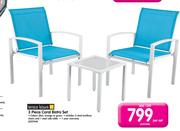 Terrace Leisure 3 PIece Coral Bistro Set