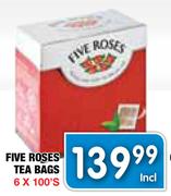 Five Roses Tea Bags- 6 x 100's
