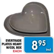 Evertrade Plates Heart W/Col Box