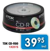 TDK CD-R80 - 1 x 25's