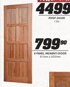 8 Panel Meranti Door-813mmx2032mm