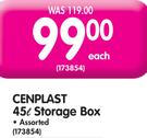 Cenplast 45L Storage Box Assorted-Each