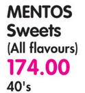 Mentos Sweets(All Flavours)-40's
