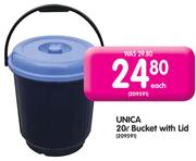 Unica 20L Bucket With Lid