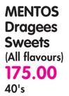 Mentos Dragees Sweets(All Flavours)-40's