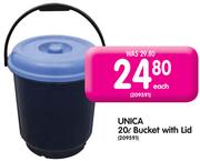 Unica 20L Bucket With Lid