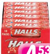 Halls Lozenes(All Flavours)-Each