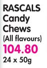 Rascals Candy Chews(All Flavours)-24x50G