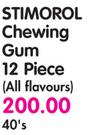 Stimorol Chewing Gum 12 Piece(All Flavours)-40's