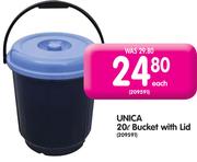 Unica 20L Bucket With Lid 209591