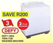 Defy 10Kg Twin Tub Washing Machine