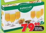 Holiday Glass 8 Piece Entertainment Drink Set