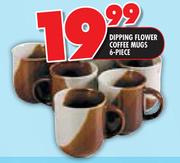 Dipping Flower 6 Piece Coffee Mugs