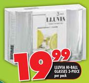 Lluvia 3 Piece Hi Ball Glasses Pack