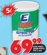 Ecoat White/Cream Acrylic PVA-5Ltr Each