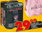 Bulldog Spirit Cooler With Vodka & Taurine Cans-4x250ml