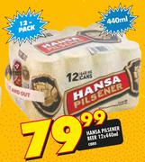 Hansa Pilenser Beer Cans-12x440ml