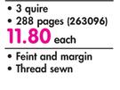Aro A4 Hard Cover Counter Book 288 Pages 3 Quire