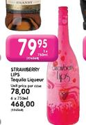 Strawberry Lips Tequilla Liqueur-1x750ml