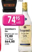 Seagram's Extra Dry Gin-12x750ml