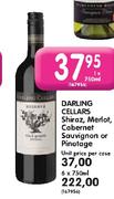 Darling Cellars Shiraz,Merlot,Cabernet Sauvignon Or Pinotage-6 x 750ml