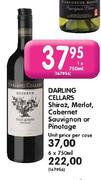 Darling Cellars Shiraz,Merlot,Cabernet Sauvignon Or Pinotage-1 x 750ml