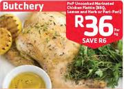 Pnp Uncooked Marinated Chicken Flattie(BBQ,Lemon And Herb Or Peri-Peri)-Per Kg