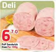 Pnp Sandwich Ham - Per 100g