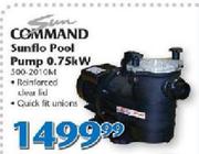 Command Sunflo Pool Pump 0.75kw