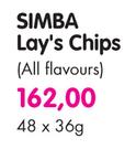 Simba Lay's Chips(All Flavours)-48 x 36gm