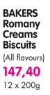 Bakers Romany Creams Biscuits(All Flavours)-12 x 200gm