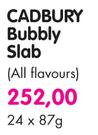 Cadbury Bubbly Slab(All Flavours)-24 x 87gm