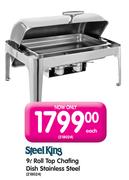 Steel King 9Ltr Roll Top Chafing Dish Stainless Steel