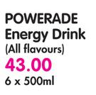 Powerade Energy Drink(All Flavours)-6 x 500ml