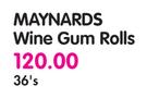 Maynards Wine Gum Rolls-36's